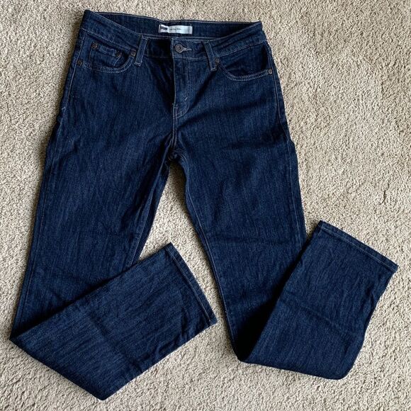 Levi’s Mid Rise Skinny straight leg dark wash jeans size 6 - Picture 3 of 11